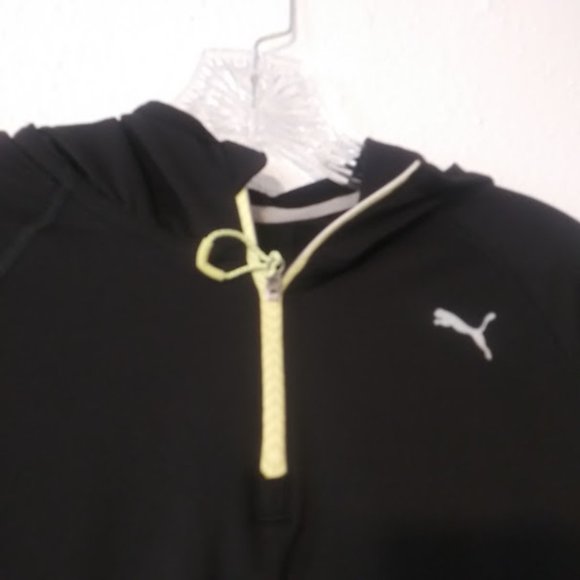Puma women's size L black and yelllow lightweight hooded jacket - Picture 6 of 16